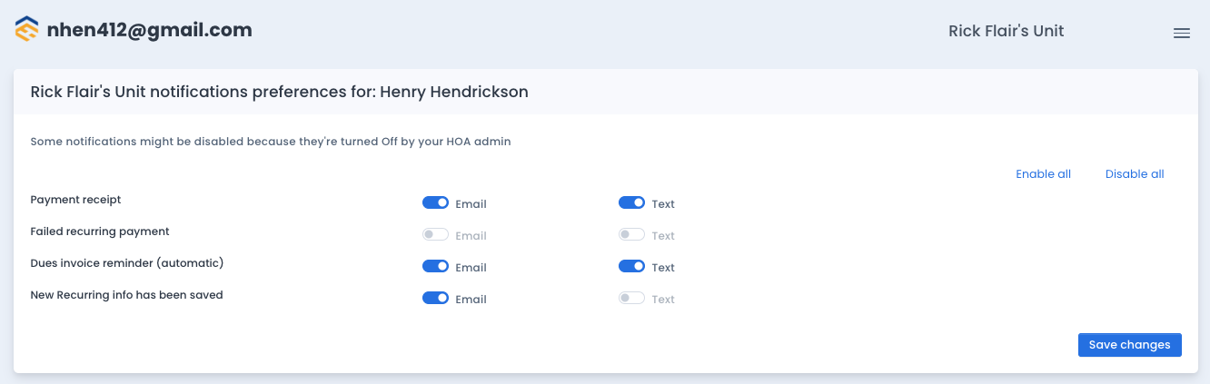 Owner Notification Preferences - How to enable or disable notification ...