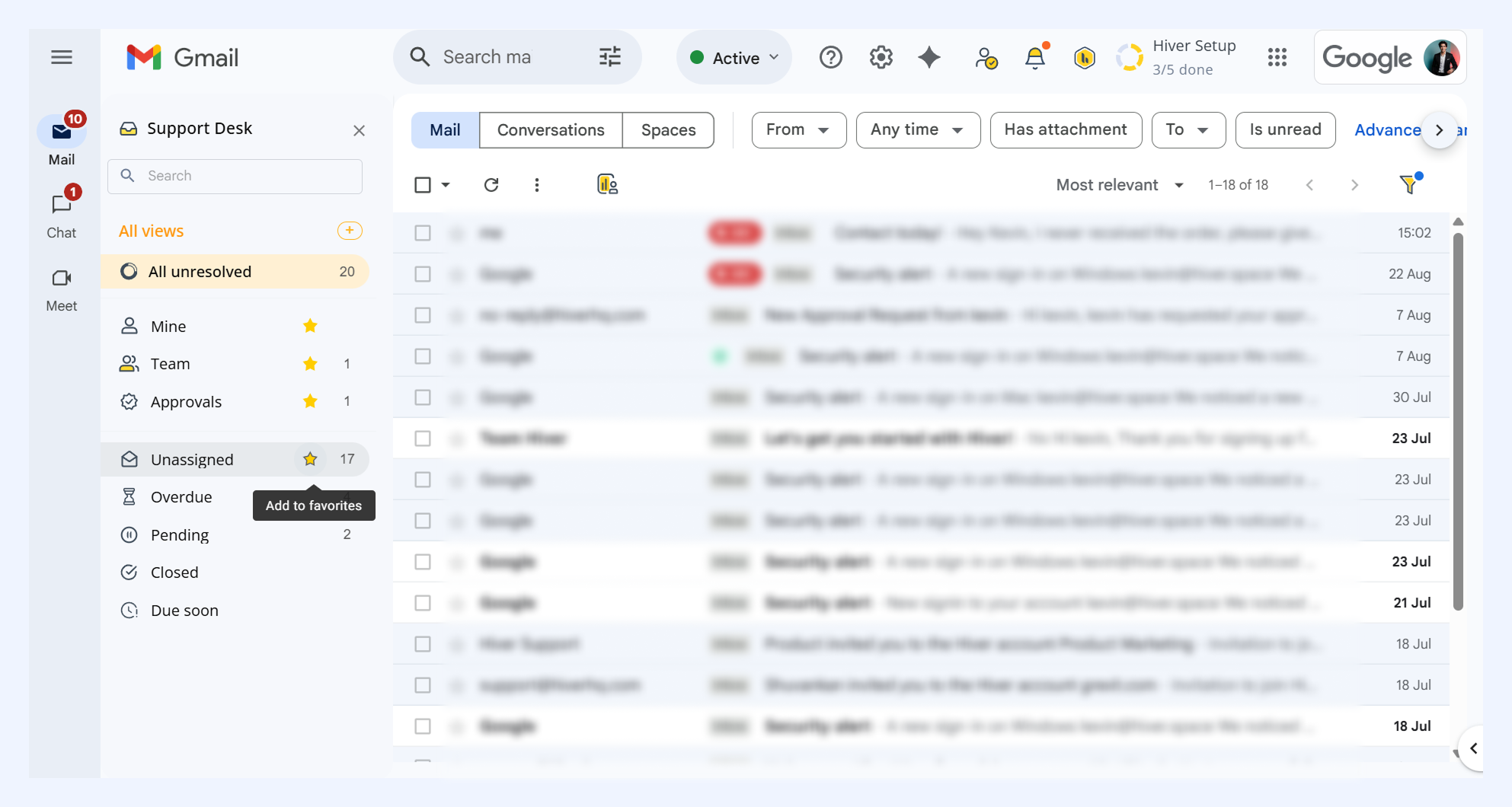 Search, filter, and create email views
