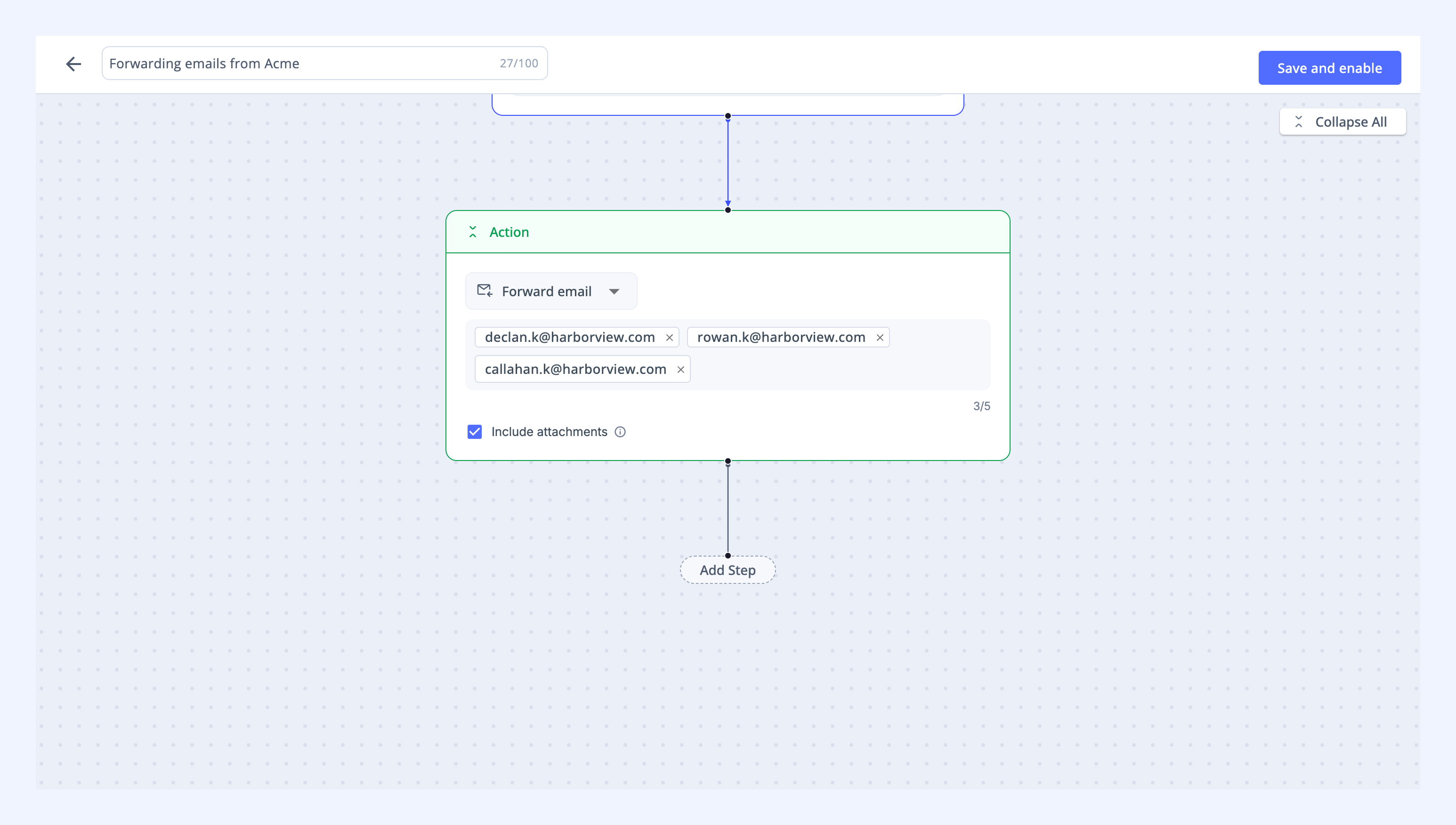 Forward emails with Automations
