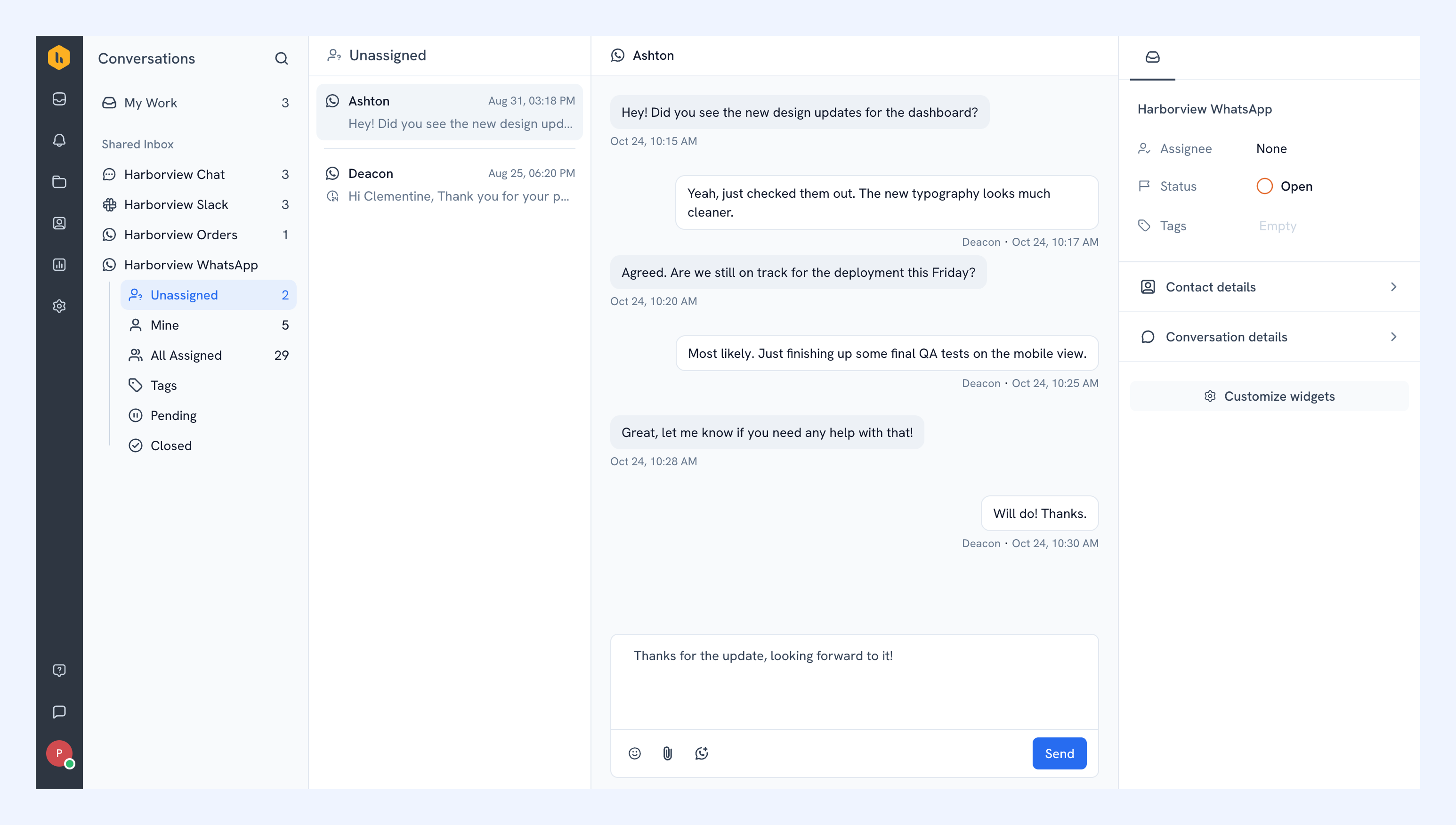 Introducing WhatsApp in Hiver Omni